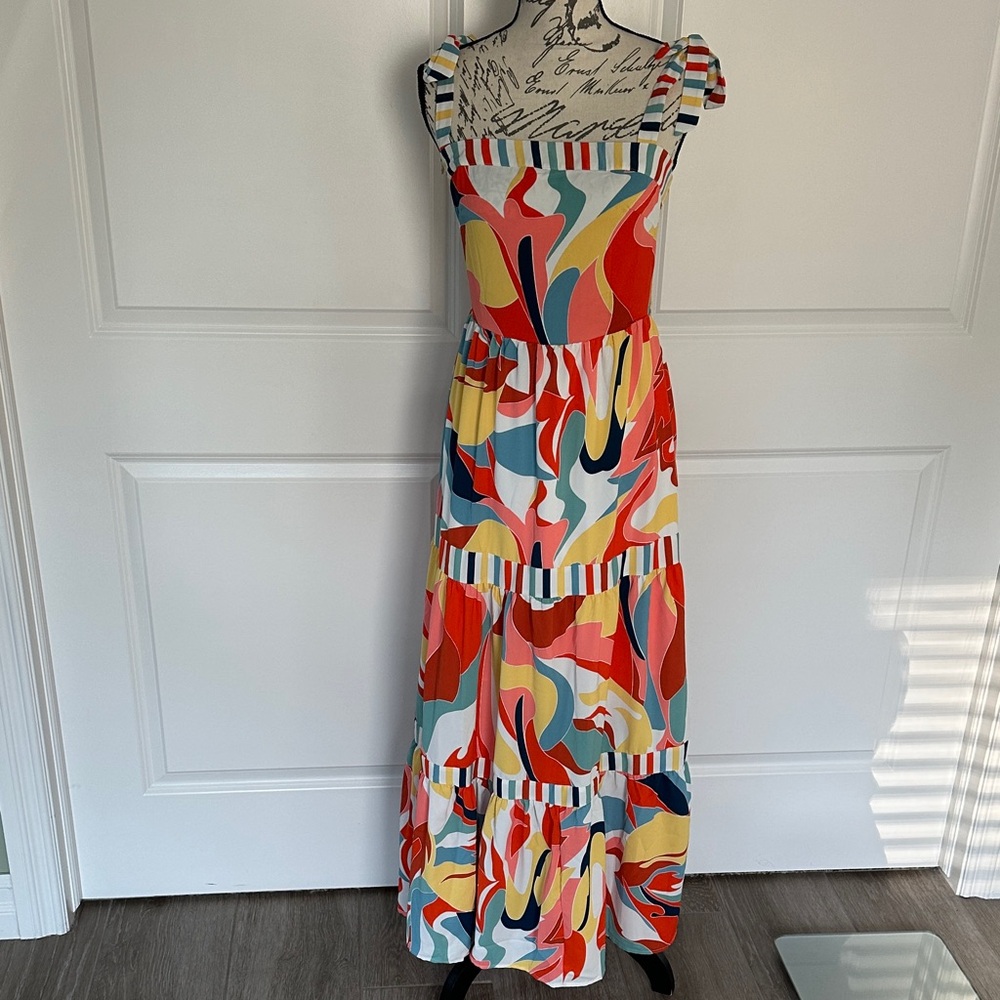 Colorful Abstract Maxi Dress